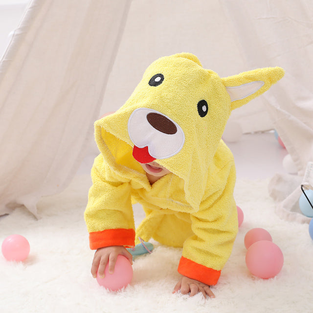 Animal Hooded Baby Bathrobe