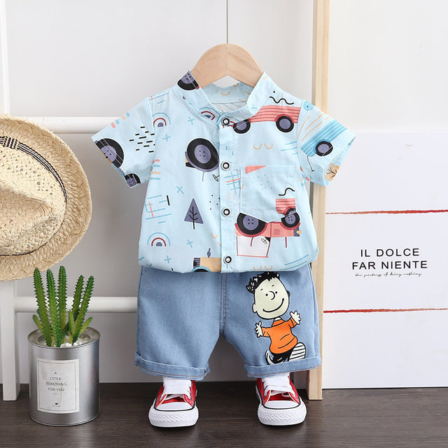 Boy Boys Short sleeved Suit Summer