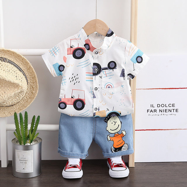 Boy Boys Short sleeved Suit Summer