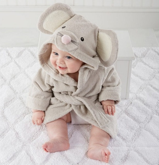 Animal Hooded Baby Bathrobe