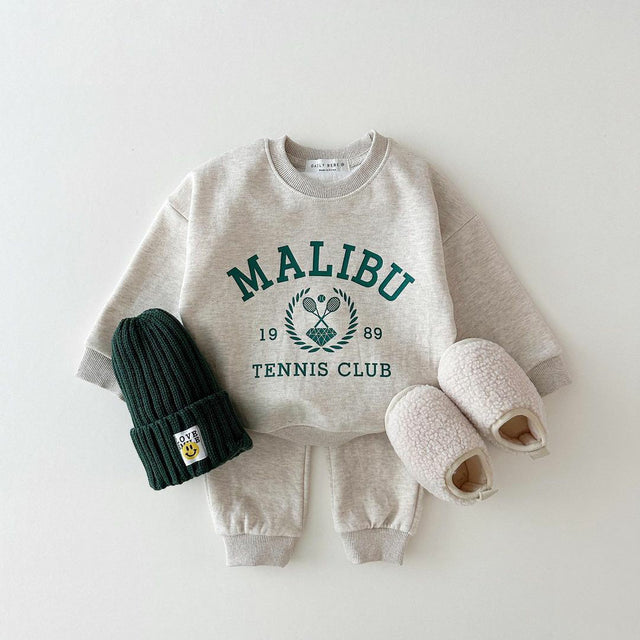 Two-piece Printed Letter Sweatshirt