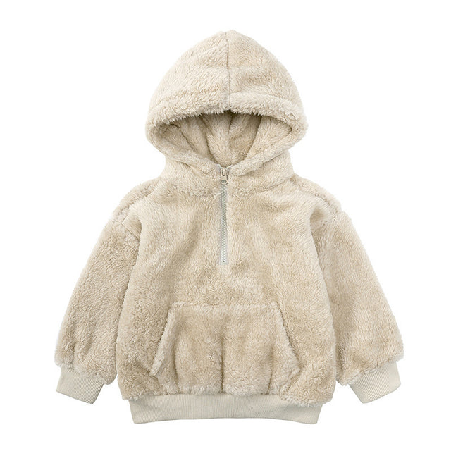 Cartoon Bear Fleece Kids Coat